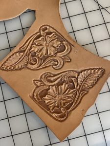 Practice pieces for my leather carving skills improvement.