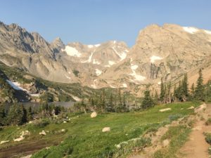 Summer snow in the Rocky Mountains